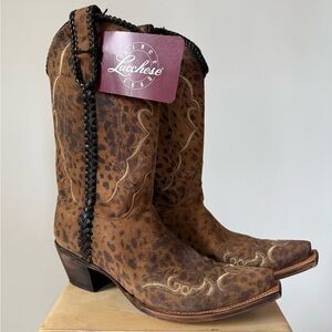 New Lucchese Cheetah Print Boots
